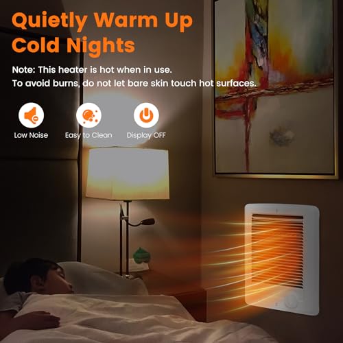 Electric Wall Heater for Indoor Use Complete Unit with Thermostat