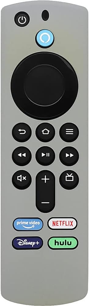 SaharaCase Remote Silicone Case Compatible for Amazon Fire TV Stick 4K and Compatible with Apple AirTag (3rd Generation) Lightweight Anti Slip Shockproof Silicone Cover (Gray)