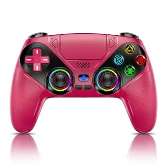 Nonbliep LED for PS5 Controller, for PS5 Slim/Pro/PC, Wireless Controller with 9 Colors RGB Light/Dual Vibration/Turbo/3.5mm Audio Jack/Speaker/Programmable for Playstation 5 Controller