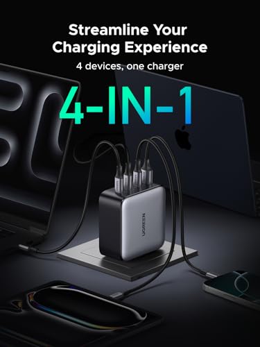 UGREEN Nexode 200W GaN USB C Charger, 4-Port Foldable Wall Charger