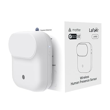 Wireless Human Presence Sensor LWR01, mmWave Radar, Occupancy & Motion Sensor, Battery-Powered, IPX3 Water Resistant, Matter Over Thread, Requires Thread-Compatible Smart Home Hub/Router