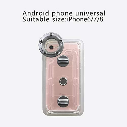 Underwater Photography Waterproof Phone Case Pouch for iPhone 6/7/8 Enhanced Underwater Cell Phone Dry Bag with Armband O Lens Ring Full Sealed Waterproof Case IPX8 Certified