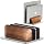 JCZT Vertical Laptop Stand, Walnut Dual Laptop Holder, Silver