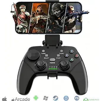 Megadream Wireless Mobile Gaming Controller Gamepad for iPhone/Android/iPad/PC/Switch/PS4/iPad Joystick with Phone Holder, Supported Cloud Game, Streaming on PS5/X-box, Turbo, Direct Play, iPhone 17