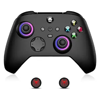 Moonag Wireless Controller for Xbox, Compatible with Xbox Series X/S/One/PC, With 2 Silicone Thumb Grips, Hall Effect Joysticks, 2.4GHz Wireless Adapter Gamepad with RGB Light, Dual Vibration, TURBO