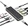 USB-C Hub 12-in-1: Dual 4K 60Hz HDMI, 100W PD, Gigabit Ethernet, 5X USB Ports (2X USB-C, 3X USB-A 5Gbps), SD/MicroSD, Audio Jack - Docking Station for Windows, MacBook Pro/Air, Chromebook