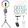 10" Selfie Ring Light with 73" Tripod Stand & 1 Phone Holder, LED Camera Ringlight with 48 RGB Colors Modes & Musical Rhythm Mode and 12 Brightness Dimmable for TikTok/Makeup/Photography/Vlog