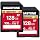 GIGASTONE 128GB SD Card 2-Pack, Camera Plus, UHS-I U3 Class 10 SDXC Memory Card Full HD Video for Digital Camera Speed up to 140MB/s, Full-Sized SD Card, with 2 mini Cases