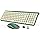 JOYACCESS Wireless Keyboard and Mouse Combo,2.4G Ergonomic Typewriter Keyboard with Type-C Receiver and Adjustable Tilt for Computer, Windows,Desktop, PC, Laptop-Cangling Green