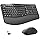 Wireless Keyboard and Mouse Combo,2.4G Full Size Ergonomic Wave Keys(Gray)