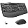 Wireless Keyboard and Mouse Combo,2.4G Full Size Ergonomic Wave Keys(Gray)