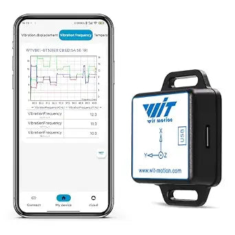 [BLE Vibration Sensor] WTVB01-BT50 Smart Vibration Module Ar-duino, 3-axis Vibration(Amplitude+Frequency+Displacement+Speed) Detector, Wireless Acceleration Shock Motor Monitor