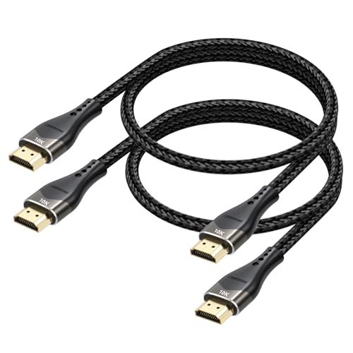 2FT HDMI 2.1 Cable 2-Pack, 48Gbps Short 8K/4K Cable - Image 1