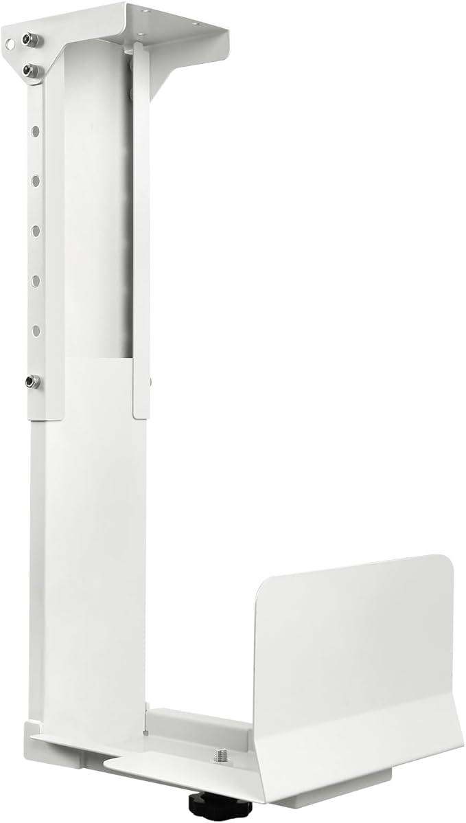 Heavy Duty Computer Wall Mount PC Case - Upgraded, Also Great for PC Mount Under Desk - Height Adjustable from 11" to 21", Width Adjustable from 5.5" to 9.8", Computer Tower Under Desk Home Office