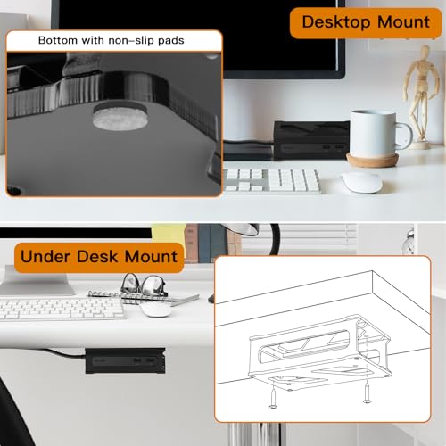 Wall & Under Desk Acrylic Mount for Microsoft Surface Dock 1 & 2