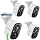 4 Pack 2.5K Security Camera Wireless Outdoor, 2.4G WiFi Battery Powered Outdoor Camera, Magnetic Mount Cameras for Home Security, Color Night Vision, Spotlight, Siren Alarm, 2-Way Talk