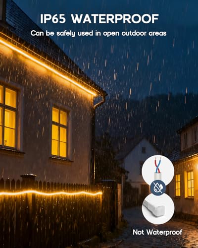 LED Strip Lights Warm White 3000K,9.8ft 12V Neon Rope Lights,Flexible Silicone Outdoor Waterproof Neon Strip Lights for Mirror,Kitchen,Cabinet,DIY Lighting(Power Supply Not Included)