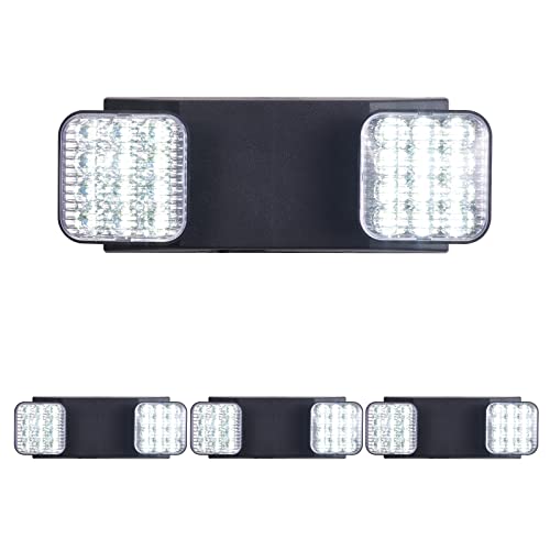 Black Emergency Lights with Battery Backup, Commercial LED Emergency Light