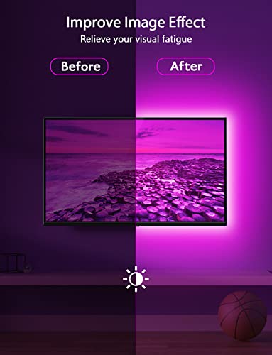MATICOD LED Lights for TV Led Backlight, 9.84ft RGB Led Strip Lights USB TV Lights Behind 32-43in, APP Remote Control Music Sync TV Led Light for Bedroom Gaming Home Décor