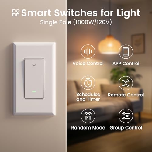 GHome Smart Switches for Lights, Single Pole, SW5-3 | Smart Home - Image 3