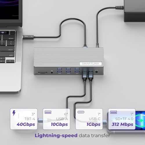 Thunderbolt 4 Docking Station Dual Monitor 21-in-1 USB-C Dock, 150W