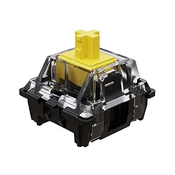 Gateron KS-15 Optical Switches for MX Mechanical Gaming Keyboard | 35g Force | Linear | Clear Top RGB Switches for Backlit Keyboard | (65 PCS, Yellow)