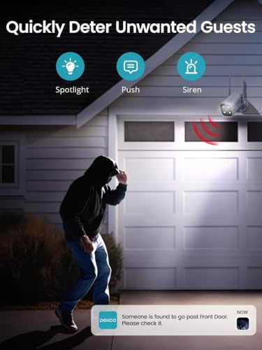 DEKCO 2K Outdoor Security Cameras, Wired WiFi, 2 Pack - Image 7