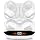 Qecnato Wireless Earbuds Bluetooth 5.4 Headphones 75H Stereo Deep Bass Sports Over Ear Buds with Earhooks, LED Display Bluetooth Earbuds with 4 ENC Mic, IP7 Waterproof Earphone for Running, Ivory