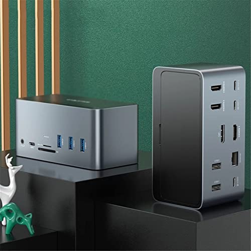 18 in 1 C to 4K DP RJ45 1000Mbps PD 100W USB3.0 for MacOS Windows Tablet Dock Station C419