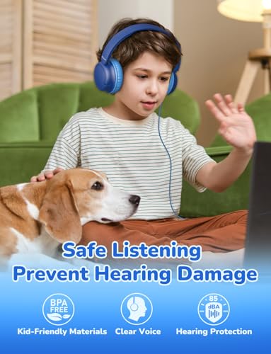iClever Kids Headphones 5 Pack for Students K-12 & Teachers Classroom/Study