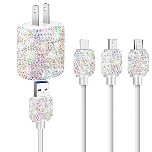 Bling Phone Charger,USB Charger Block,2-Port Plug Adapter,USB Wall Charger - Image 3