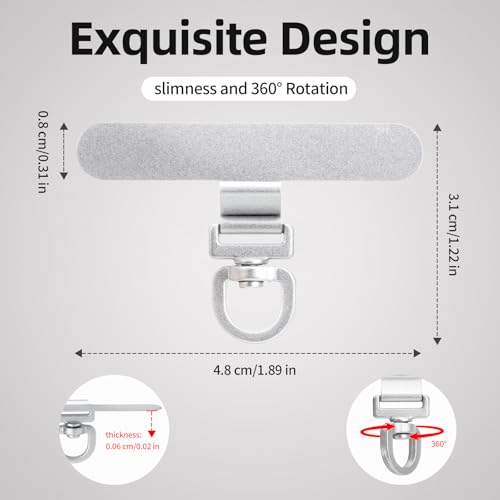 Phone Tether Tab 360° Rotating Stainless Steel — Prevent Drops - Image 3