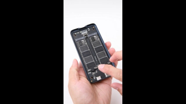 Dual Bay Raid SSD Enclosure: 2280 M2 Hard Drive Enclosure with Clone Mode & Raid 0/1 & JBOD Mode, 20Gbps Compatible to PCIe NVMe Harddrive Cloning HDD, Offline Duplicator