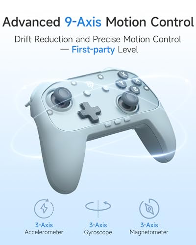 EasySMX S10C Switch 2 Pro Controller with Instant Wake-Up, Hall Effect Joysticks, HD Rumble, Motion Control, 2 Back Buttons, Turbo, C Buttons, for Switch 2/Switch/PC/iOS/Android