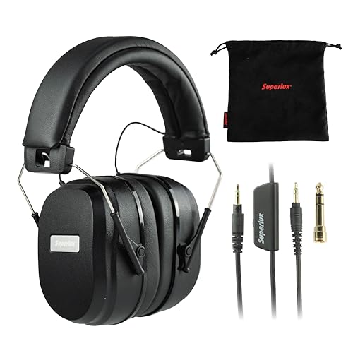 Superlux HD667 Drummer Isolation Headphones, 40mm Drivers, Volume Control