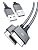 AkoaDa 30 Pin USB Charging Cable 10ft 2 Pack, USB Sync Charging Cord for iPhone 4 4s, iPhone 3G 3GS, iPad 1 2 3 iPod Touch 4 3 2 1, iPod Classic 3 2 1, Grey