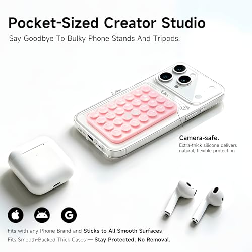 DreamsLink.LC Silicone Double-Sided Suction Phone Mount - BabyPink Small