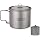 Lixada Titanium Pot, Lightweight Camping Pot Titanium Cup Titanium Backpacking Pot with Portable Foldable Handles for Outdoor Camping Hiking Backpacking
