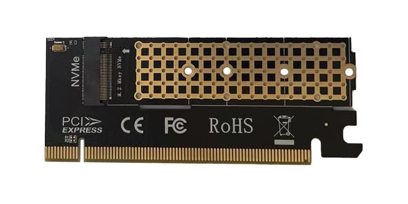 PCIe Adapter for M.2 NVMe Mkey, PCI-e 4.0 X4 Card Supports NGFF M2 M-Key SSD of Length 2280,2260,2242,2230, PCIe NVMe Adapter