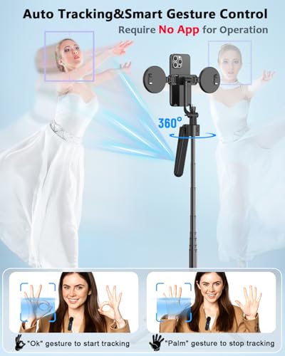 Vlogging Kit for iPhone/Android, 63”Auto Face Tracki | Phone Accessori - Image 3