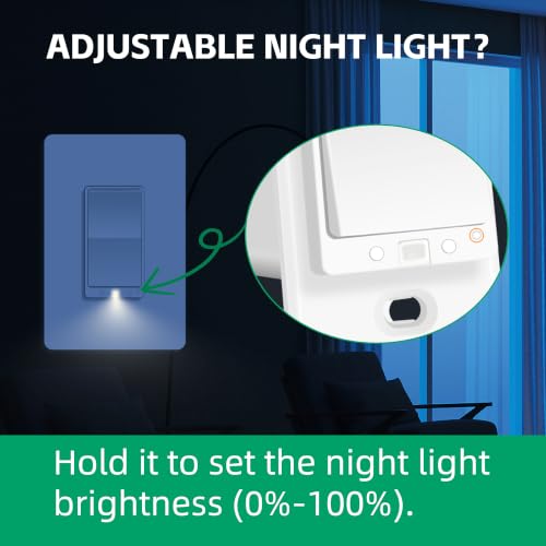 Zigbee Smart Switch no Neutral Required | 1 Channel Rocker Paddle Smart Light Switch Compatible with Alexa, SmartThings and Work with Google Home, Smart Home Devices, 1-Pack