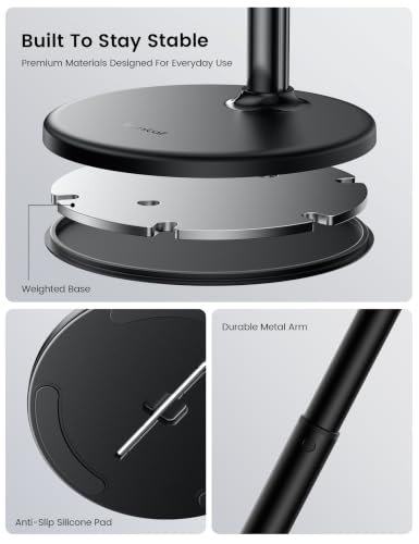 Lamicall Magnetic Phone Stand for Desk, Height Adjustable Holder for iPhone