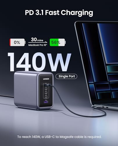 UGREEN Nexode 300W GaN Charging Station, 5-Port 140W | Charging & Powe - Image 3