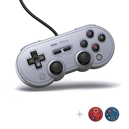 8Bitdo SN30 Pro Retro Classic GamePad USB Wired Controller - Gray