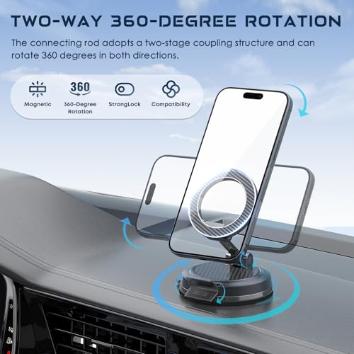 Magnetic Phone Holder — Secure 360° Car & Desk Mount - Image 3