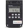 TM616 12V Weekly Programmable Timer 30A Digital Time Switch, Din Rail Mount-18 On/Off Setting Bell Countdown Timer (Black)