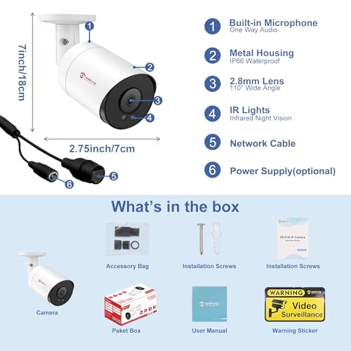 Anpviz 4K POE Camera Outdoor, 8MP Bullet POE IP Came | Smart Home - Image 7