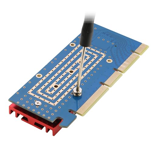 NVMe PCIe Adapter, RIITOP M.2 NVMe to PCI-e 5.0 x4/x8/x16 Card with Heat Sink for M.2 (M Key) SSD 2280/2260/2242/2230 [Upgraded]