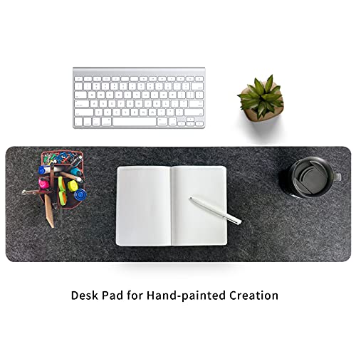 DAWNTREES Felt Desk Mat, Computer Mat for Desk, Dark | Computer Access - Image 7