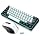 Snpurdiri 2.4G 60% Wireless Gaming Keyboard and Mouse Combo, Black-White